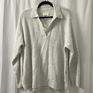 Gray Waffle Knit Aerie Sweater (fits like Small)